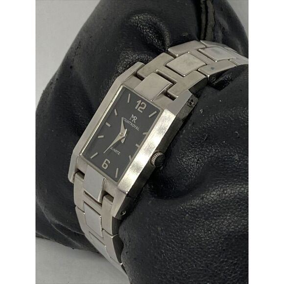 Mount Royal Men's Silver Stainless Steel Analog Black Dial Quartz Watch JK132 - Picture 4 of 12